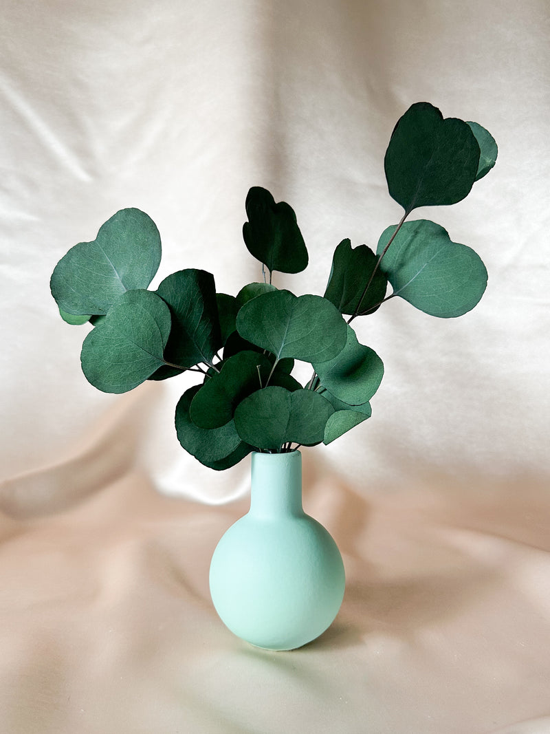 Teal Green Small Belly Vase