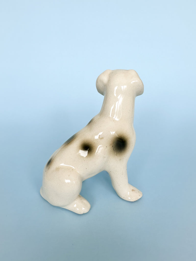 Vintage Spotted Dog Ceramic Miniature Figurine