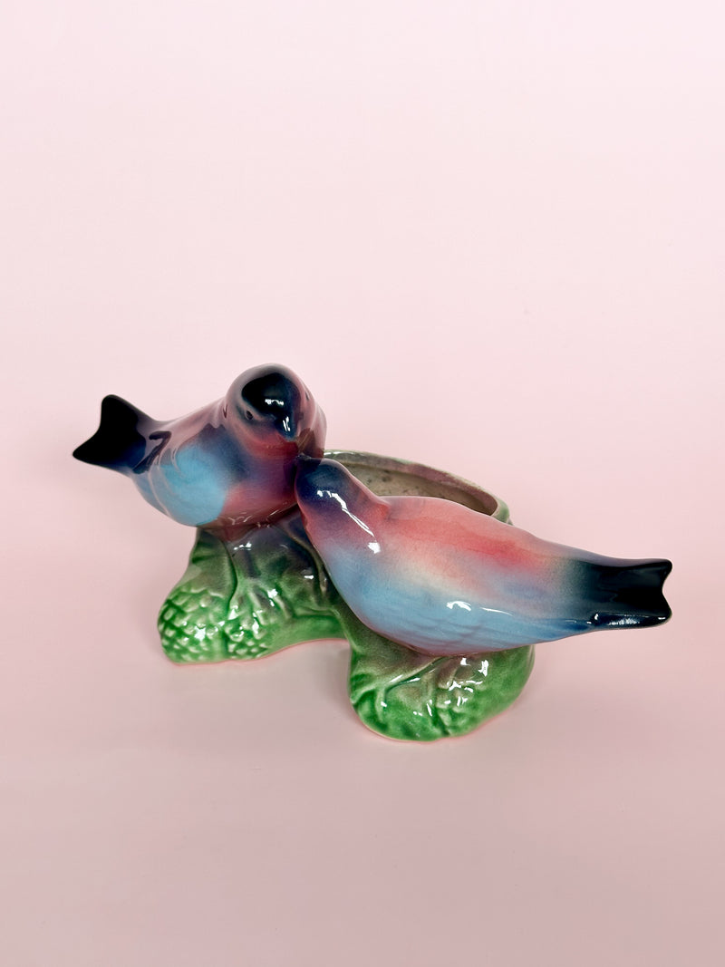 Vintage MCM Lovebirds planter