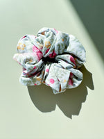 Blue, Pink & Yellow Vintage Floral Scrunchy