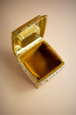 Adorable Gold Musical Trinket Box w/ 2 Boys & A Bird