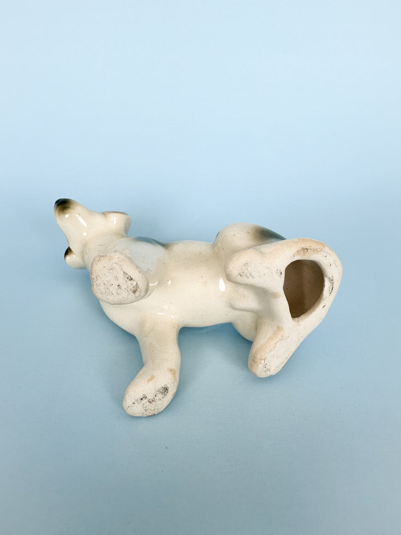 Vintage Spotted Dog Ceramic Miniature Figurine