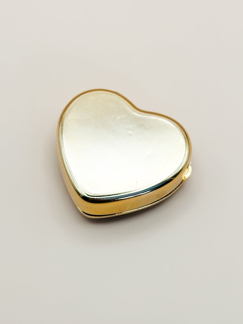 Black Cloisonné Heart Shaped Pill/Trinket Box