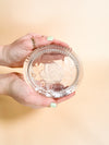 Clear Crystal Trinket Box w/ Frosted Rose Cover