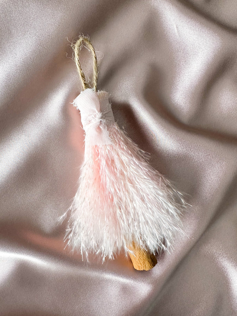 Pink Pampas Cinnamon Stick Tree Ornament