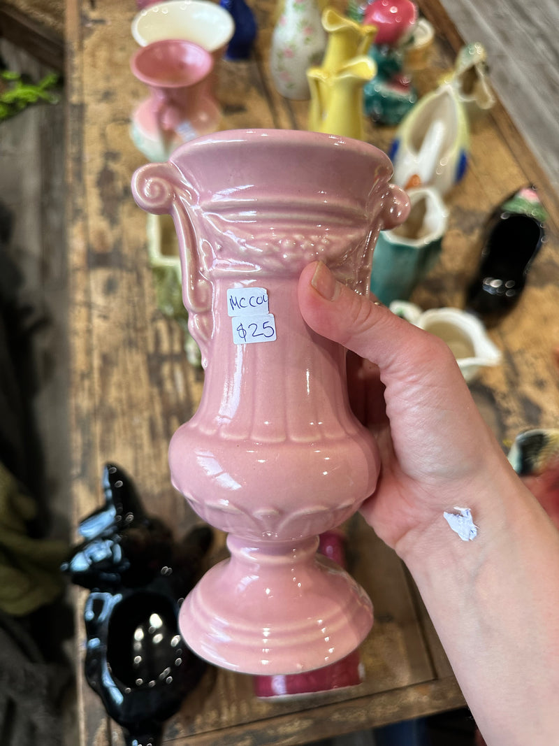 Blush Urn Vase - Vintage McCoy Pottery