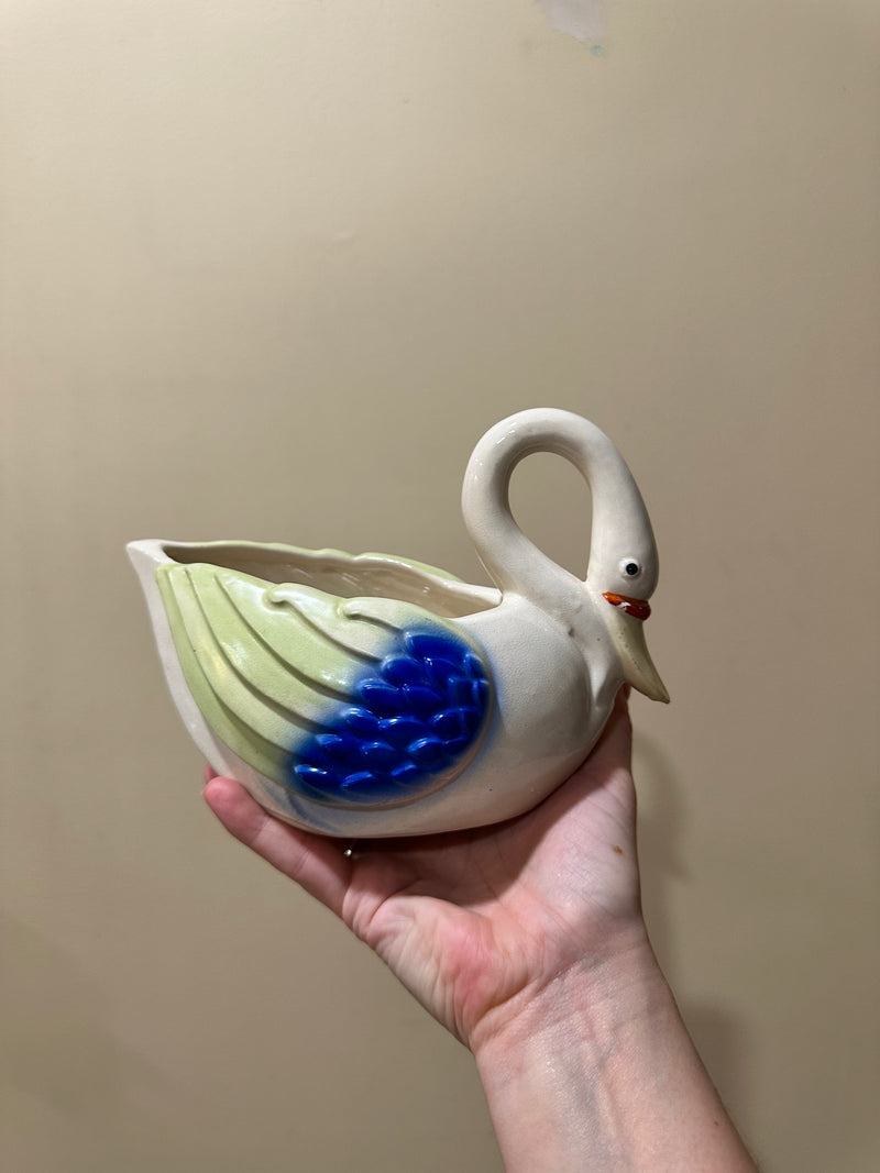 Vintage Swan Planter