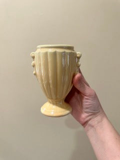 Butter Yellow Pottery Vase