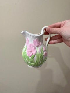 Hand-Painted Tulip Pitcher/Vase