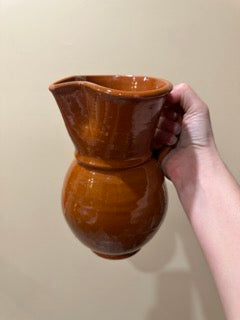 Vintage Terracotta Glazed Pitcher