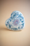 Hand-Painted Heart Shaped Chinoiserie Trinket Box