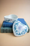 Hand-Painted Heart Shaped Chinoiserie Trinket Box