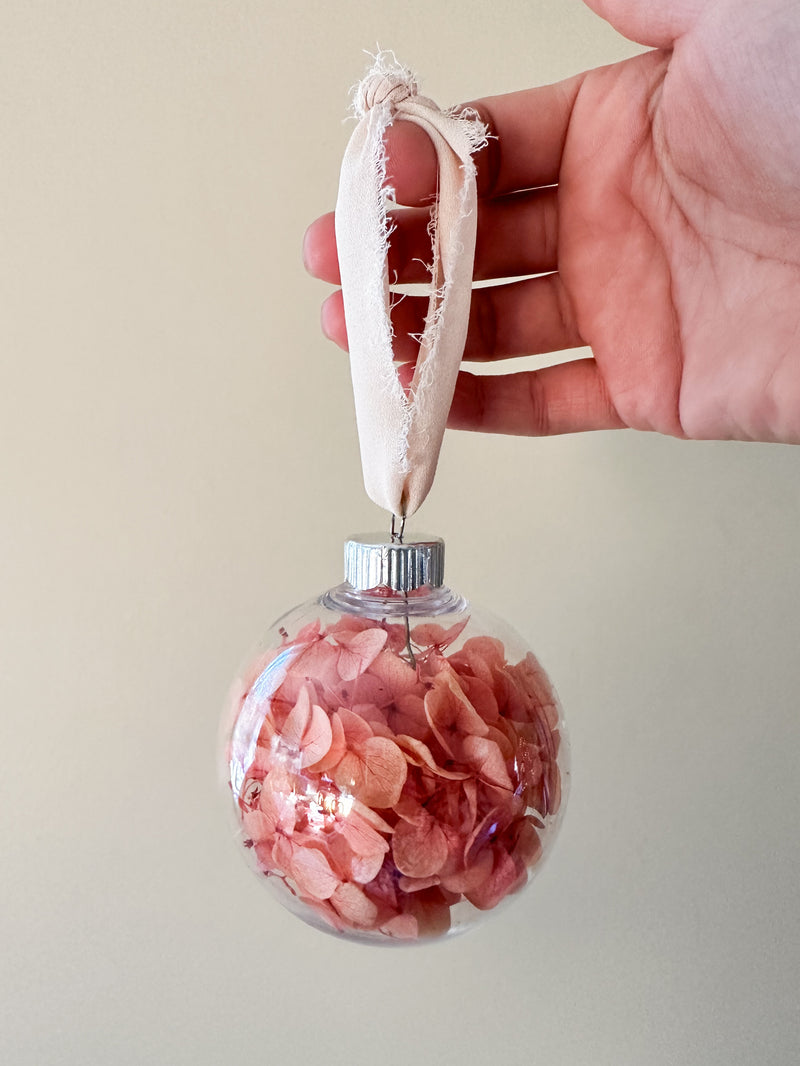 Vibrant Pink Hydrangea Bauble