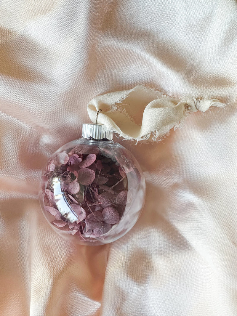 Burgundy Hydrangea Petal Tree Bauble