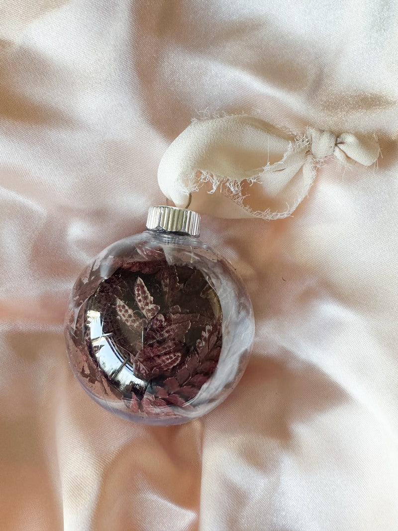 Burgundy Fern Leaf Tree Bauble