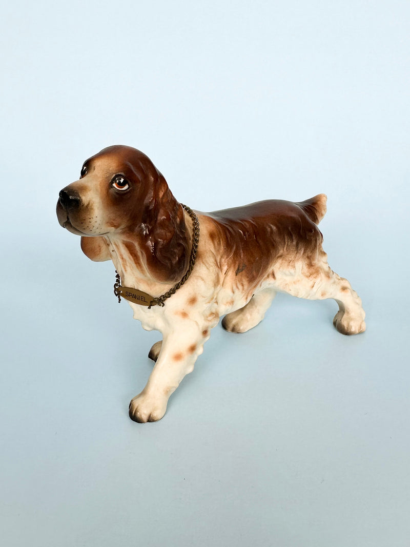 Vintage Springer Spaniel Ceramic Dog Figurine