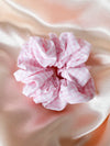 Light Pink & White Gingham Scrunchy