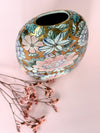 STUNNING Golden Peony Floral Vase - Vintage Toyo Pottery