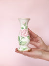 Vintage Ceramic 3D Rose Candlestick