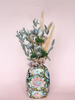 STUNNING Golden Peony Floral Vase - Vintage Toyo Pottery