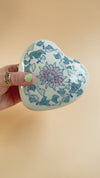 Hand-Painted Heart Shaped Chinoiserie Trinket Box