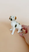 Vintage Spotted Dog Ceramic Miniature Figurine