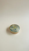 Small Brass Trinket Box w/ Enamel Design Lid