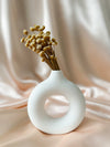 Mini White Speckled Donut Vase
